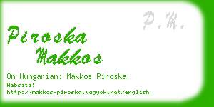 piroska makkos business card